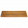 Blat stołu, 100x80x2,5 cm, naturalna krawędź, lite drewno mango