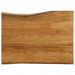 Blat stołu, 70x60x3,8 cm, naturalna krawędź, lite drewno mango
