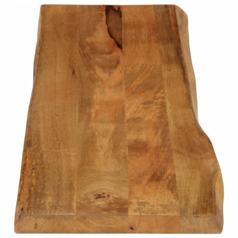 Blat stołu, 180x40x3,8 cm, naturalna krawędź, lite drewno mango