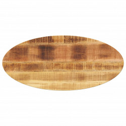 Blat stołu, 100x40x2,5 cm, owalny, lite drewno mango
