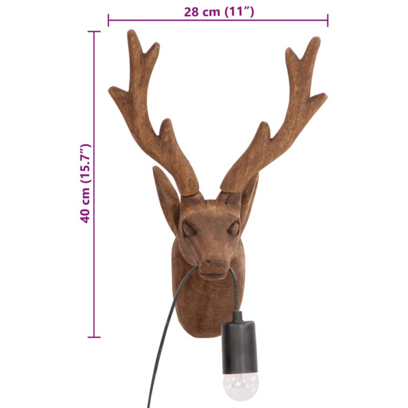 Lampa ścienna w kształcie zwierzęcia, 25 W, 28x20x40 cm, E27
