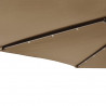 Parasol ogrodowy LED, stalowy słupek, taupe, 225x225x212 cm