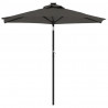 Parasol ogrodowy na stalowym słupku, antracyt, 225x225x212 cm
