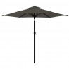 Parasol ogrodowy na stalowym słupku, antracyt, 225x225x212 cm