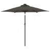 Parasol ogrodowy na stalowym słupku, antracyt, 225x225x212 cm