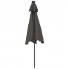 Parasol ogrodowy na stalowym słupku, antracyt, 225x225x212 cm