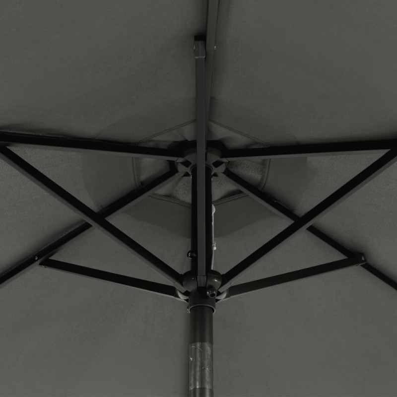 Parasol ogrodowy na stalowym słupku, antracyt, 225x225x212 cm
