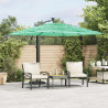 Parasol ogrodowy na stalowym słupku, zielony, 246x246x230 cm