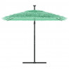 Parasol ogrodowy na stalowym słupku, zielony, 246x246x230 cm