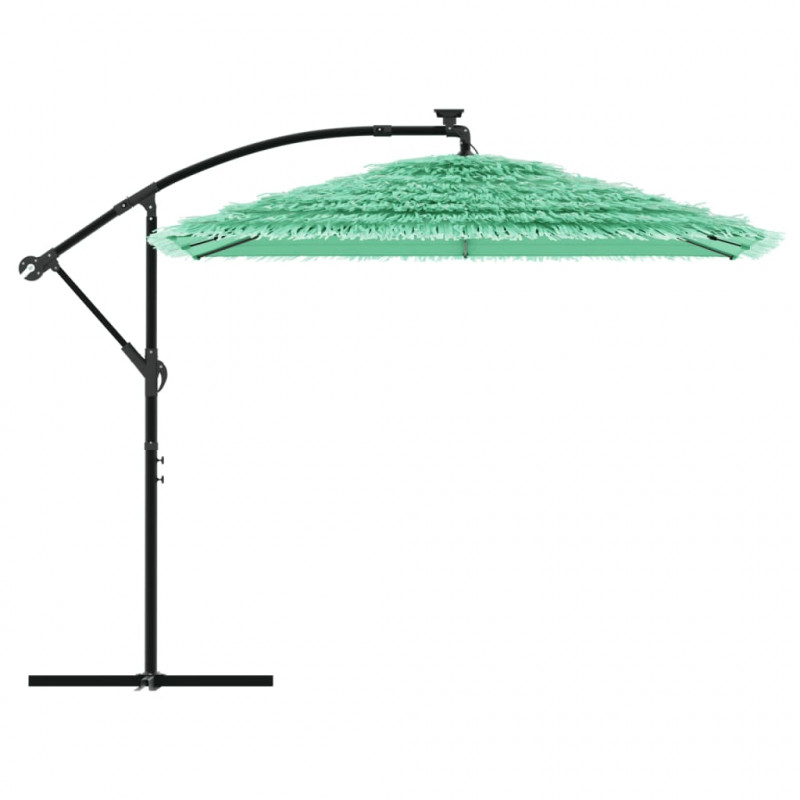 Parasol ogrodowy na stalowym słupku, zielony, 246x246x230 cm