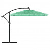 Parasol ogrodowy na stalowym słupku, zielony, 246x246x230 cm