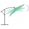Parasol ogrodowy na stalowym słupku, zielony, 246x246x230 cm