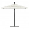 Parasol ogrodowy na stalowym słupku, biały, 269x269x235 cm
