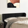 Zagłówek uszak, czarny, 147x23x78/88 cm, aksamitny