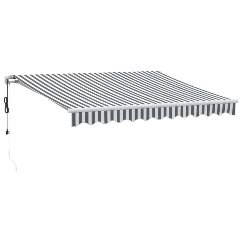 Automatyczna markiza z LED, antracytowo-biała, 300x250 cm