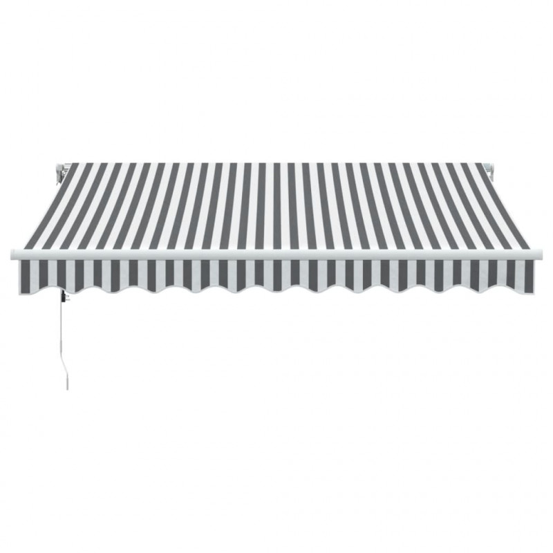 Automatyczna markiza z LED, antracytowo-biała, 300x250 cm