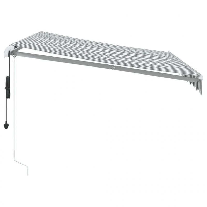 Automatyczna markiza z LED, antracytowo-biała, 300x250 cm