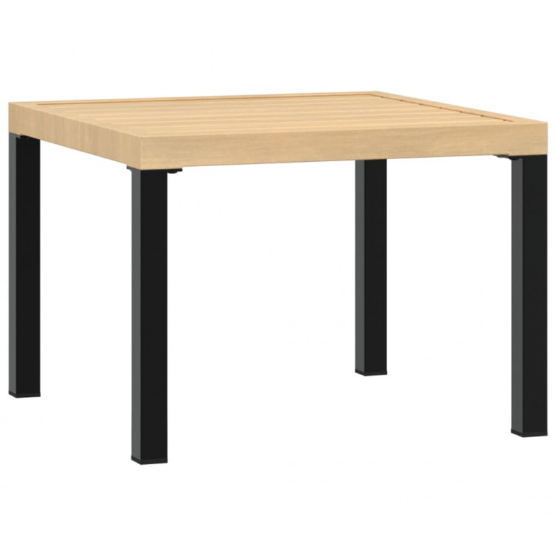 Stolik kawowy do ogrodu, czarny, 55x55x39,5 cm, malowana stal