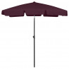 Parasol plażowy, bordowy, 180x120 cm