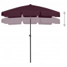 Parasol plażowy, bordowy, 180x120 cm