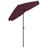 Parasol plażowy, bordowy, 180x120 cm