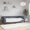 Sofa z funkcją spania, ciemnoszara, 90x200 cm, aksamit