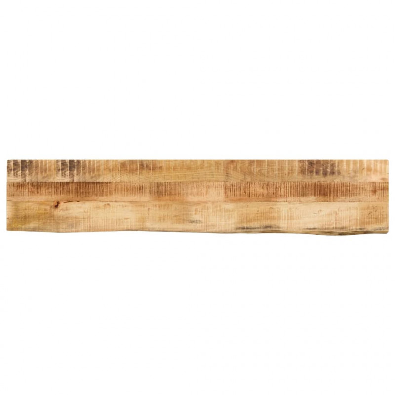 Blat stołu, 140x40x2,5 cm, naturalna krawędź, drewno mango