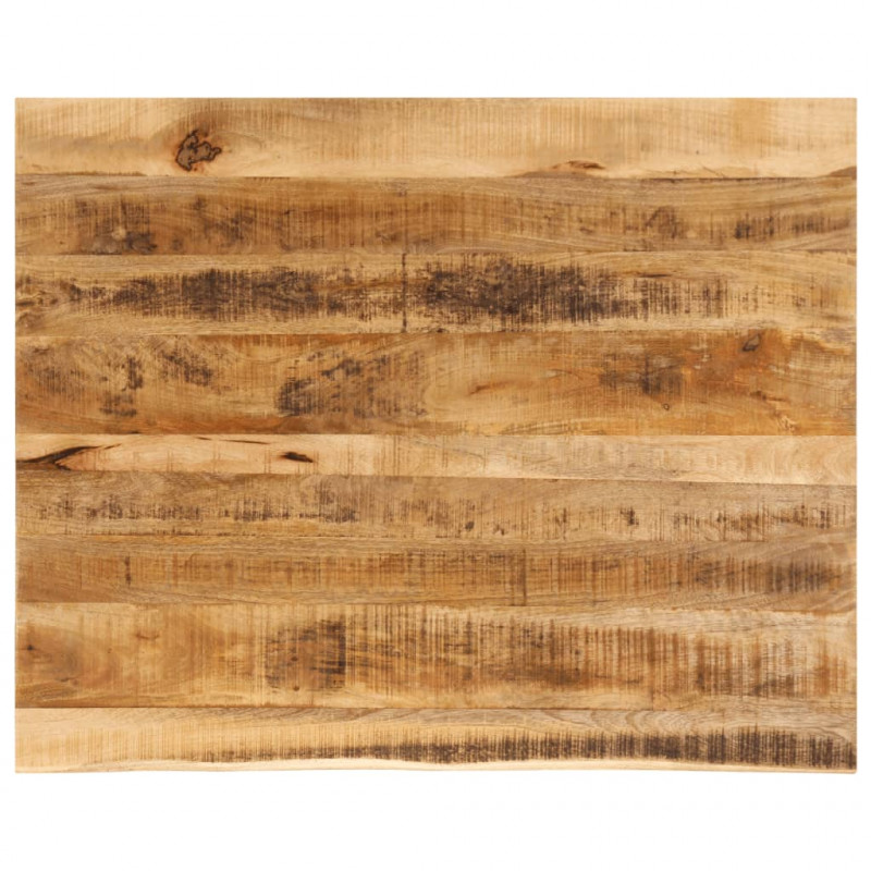 Blat stołu, 100x80x2,5 cm, naturalna krawędź, drewno mango