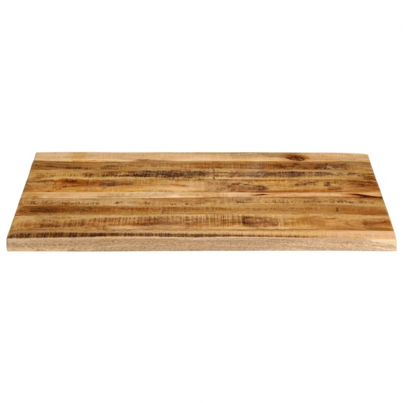 Blat stołu, 100x80x2,5 cm, naturalna krawędź, drewno mango