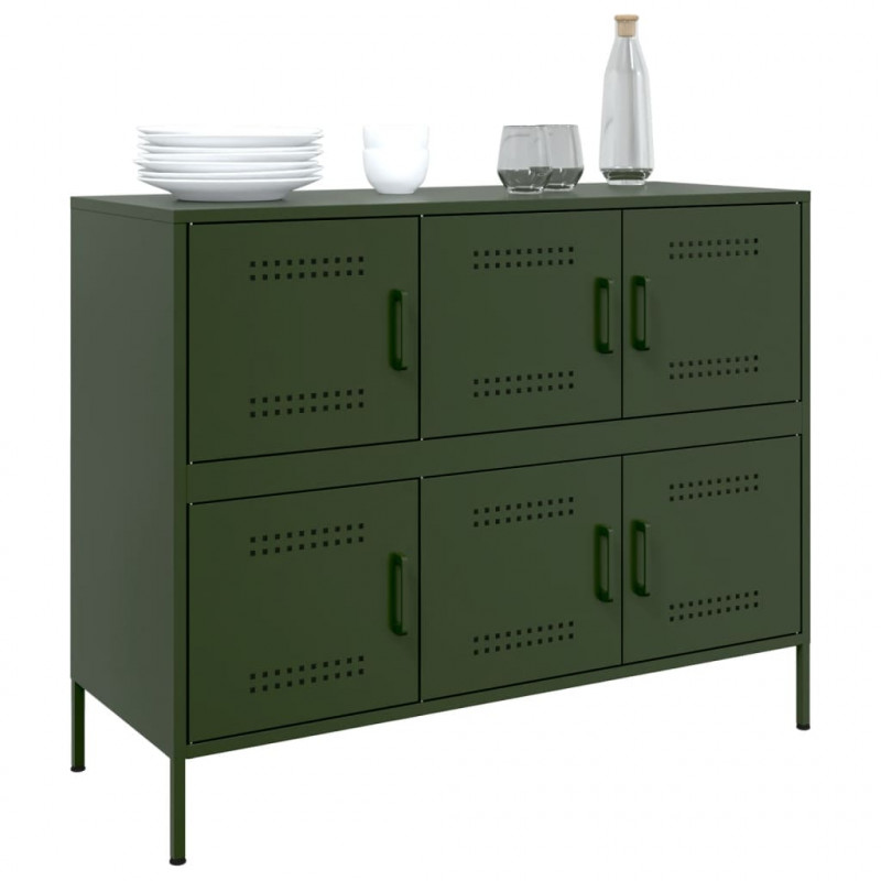 Szafka, oliwkowa, 100,5x39x79 cm, stal