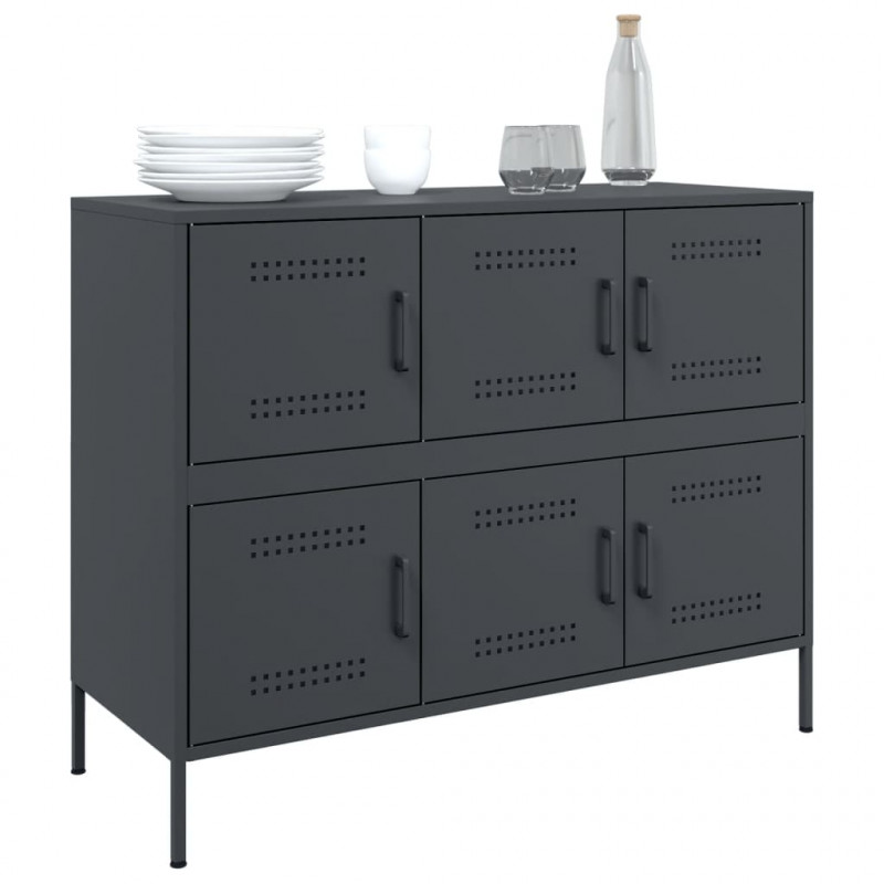 Szafka, antracytowa, 100,5x39x79 cm, stal