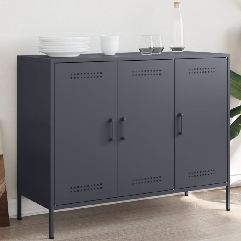 Szafka, antracytowa, 100,5x39x79 cm, stal