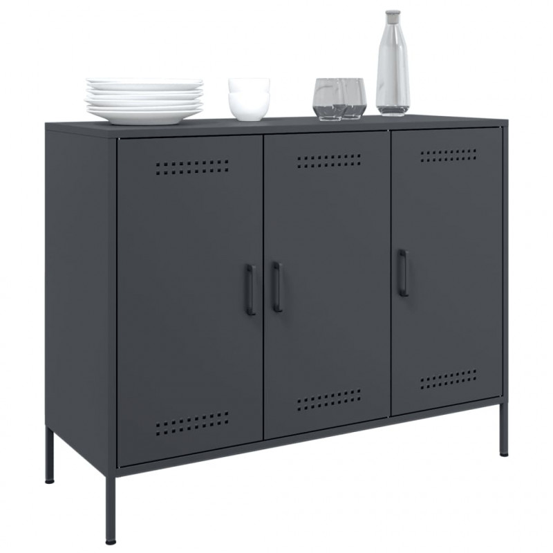 Szafka, antracytowa, 100,5x39x79 cm, stal