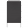 Szafki nocne, 2 szt., czarne, 36x39x68 cm, stal