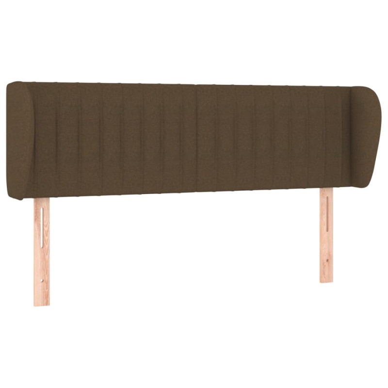 Zagłówek uszak, ciemnobrązowy, 147x23x78/88 cm, tkanina