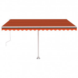 Automatycznie zwijana markiza, LED i czujnik wiatru, 450x350 cm