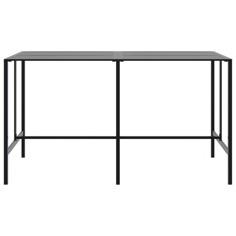 Stolik barowy, czarny, 200x100x110 cm, malowana proszkowo stal