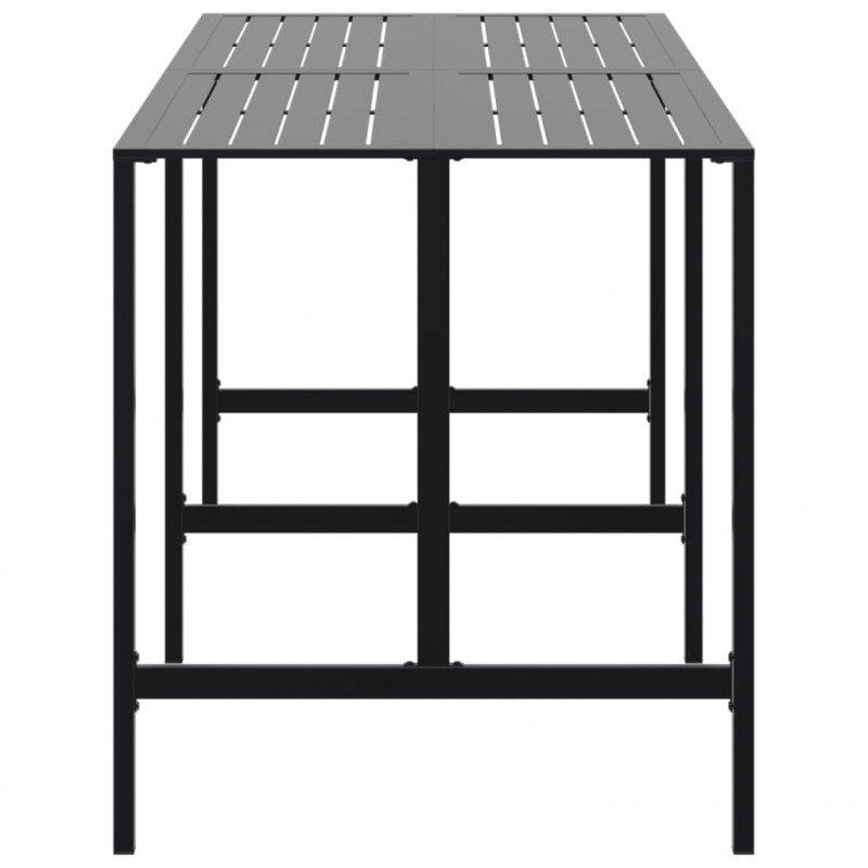 Stolik barowy, czarny, 200x100x110 cm, malowana proszkowo stal
