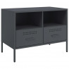 Szafki RTV, 2 szt., antracytowe, 68x39x50,5 cm, stalowe