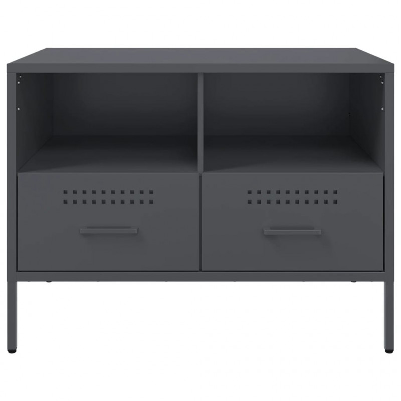 Szafki RTV, 2 szt., antracytowe, 68x39x50,5 cm, stalowe