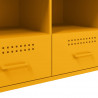 Szafka pod telewizor, musztardowa, 100,5x39x50,5 cm, stalowa