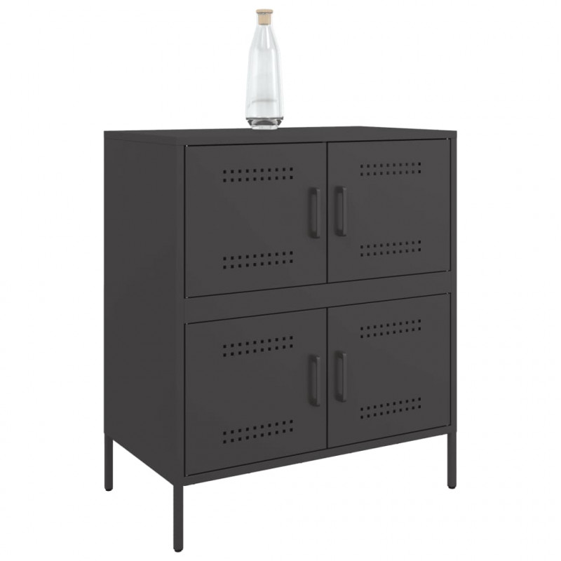 Szafka, czarna, 68x39x79 cm, stal