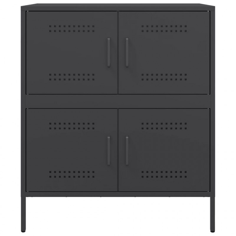 Szafka, czarna, 68x39x79 cm, stal