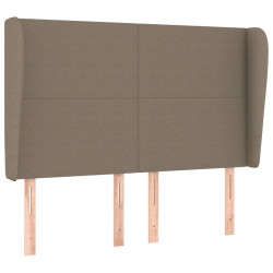 Zagłówek uszak, taupe, 147x23x118/128 cm, tkanina