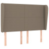 Zagłówek uszak, taupe, 147x23x118/128 cm, tkanina