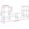 Szafka pod TV, czarna, 206,5x28,5x95 cm