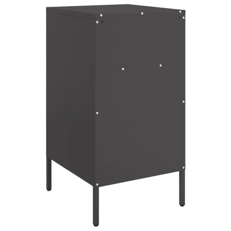 Szafka nocna, czarna, 36x39x68 cm, stal