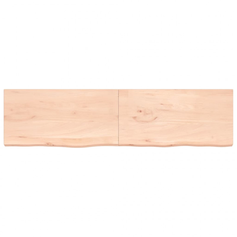 Blat stołu, 200x50x(2-4) cm, surowe lite drewno dębowe