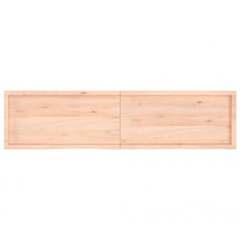 Blat stołu, 200x50x(2-4) cm, surowe lite drewno dębowe