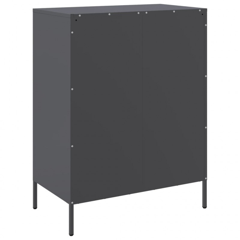 Szafka boczna, antracytowa, 68x39x89 cm, stal